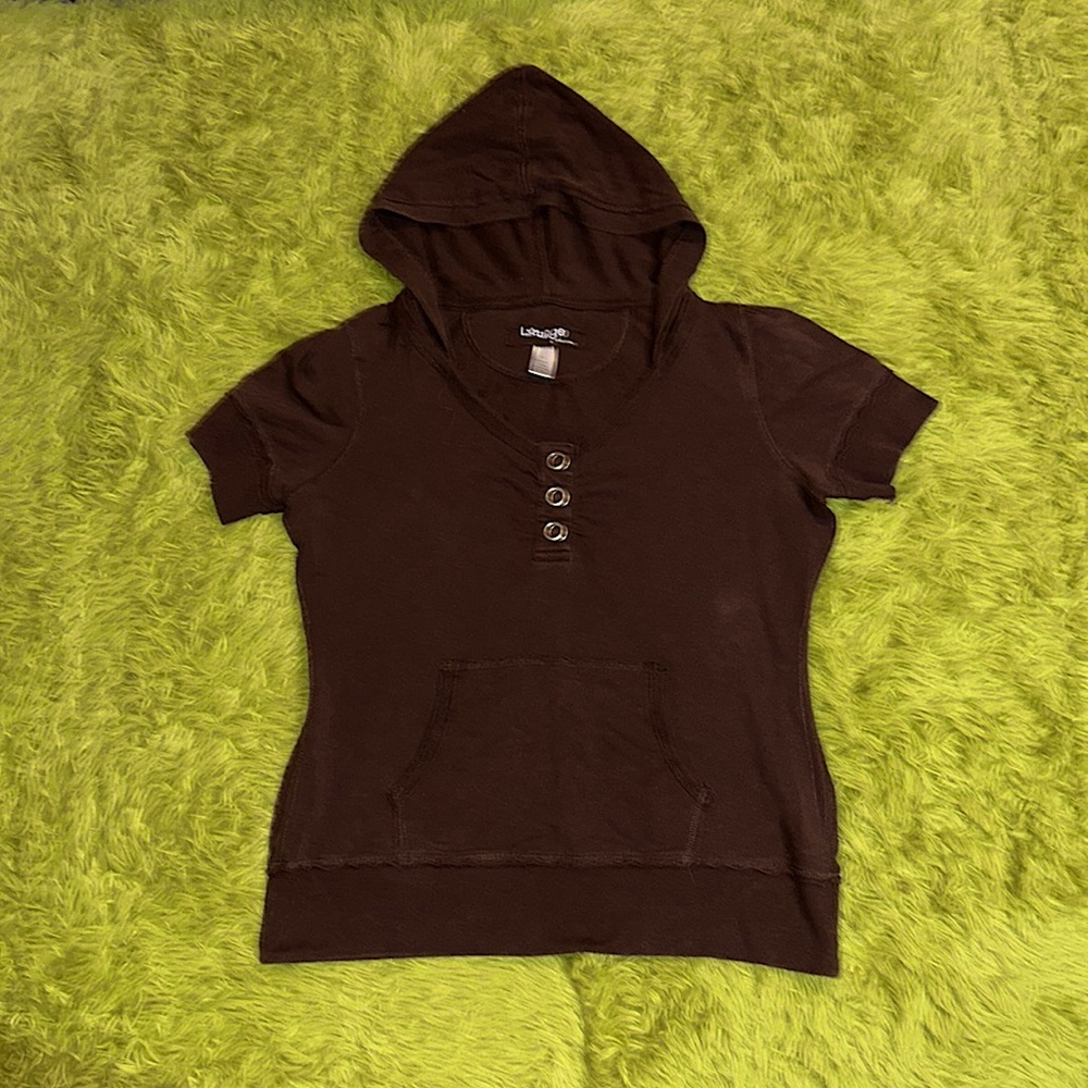 Brown 2000s T-shirt Hoodie